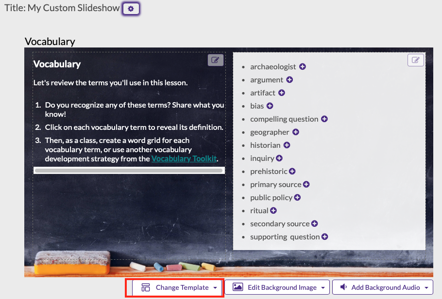 How to Use the Slide Builder Tool