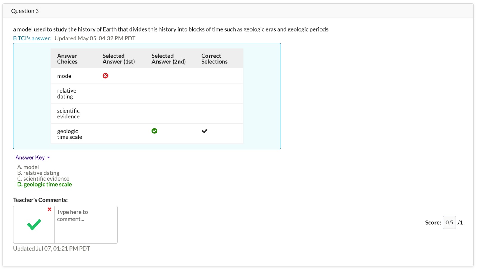 New Grades Page (Beta)